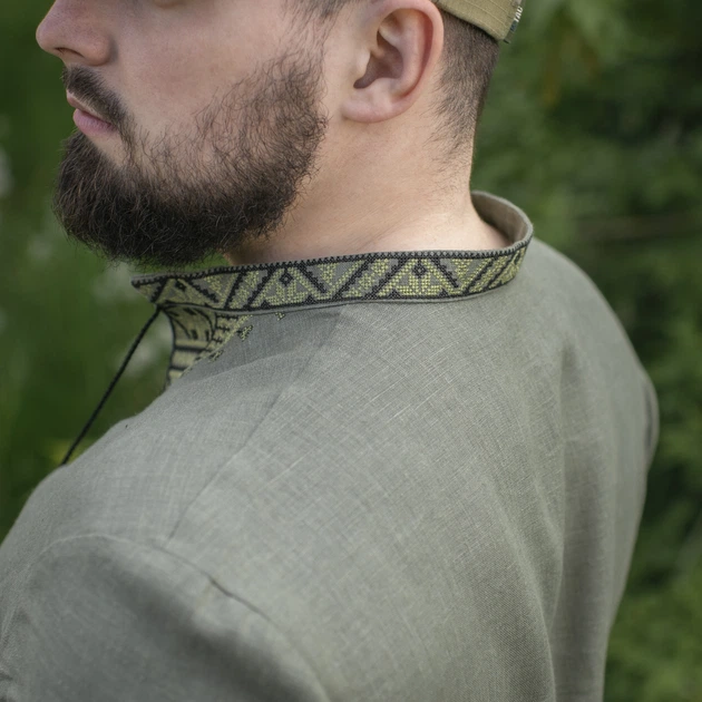 Вишиванка льон олива M-Tac (2XL) 100% 80031001-2XL - изображение 15