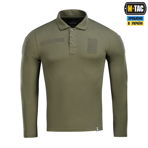 Поло тактичне довгий рукав M-Tac Army Olive (XS) 65/35 80021062-XS - зображення 2