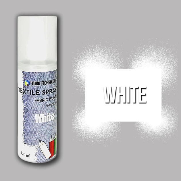Спрей краска для ткани «White», 120 мл - Фото 2 Спрей краска для ткани «White», 120 мл - изображение 2
