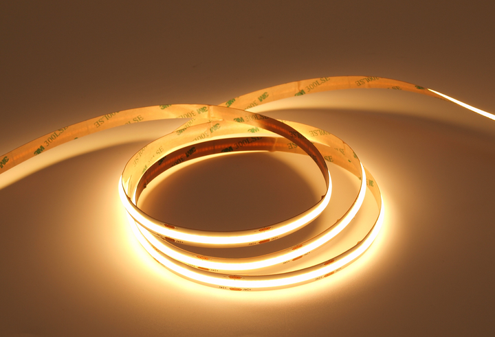 Світлодіодна стрічка MW Lighting Тип COB 5 Вт 320 кристалів/м² CRI >90 12 В 3000K IP20 50 м тепла біла (UQS-COB-5W-WW-12V-50M) - зображення 2