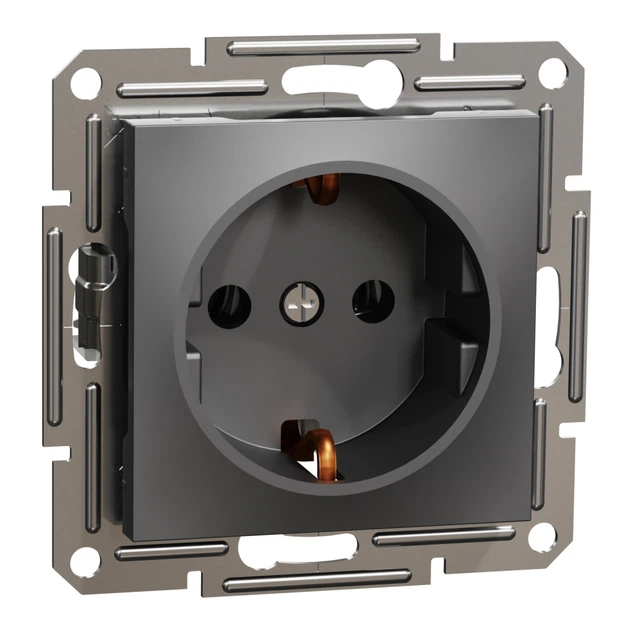 Розетка Schneider Electric ASFORA антрацит (EPH2900171) - Фото 2 Розетка Schneider Electric ASFORA антрацит (EPH2900171) - изображение 2