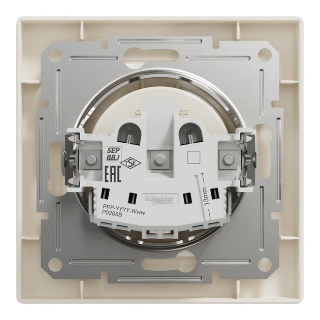 Розетка Schneider Electric ASFORA без заземлення крем (EPH3000123) - зображення 8