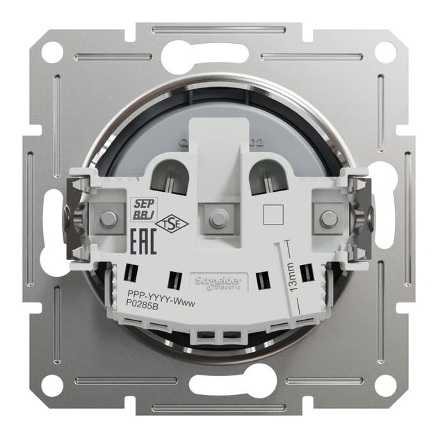 Розетка Schneider Electric ASFORA без заземлення сталь (EPH3000162) - Фото 8 Розетка Schneider Electric ASFORA без заземлення сталь (EPH3000162) - изображение 8