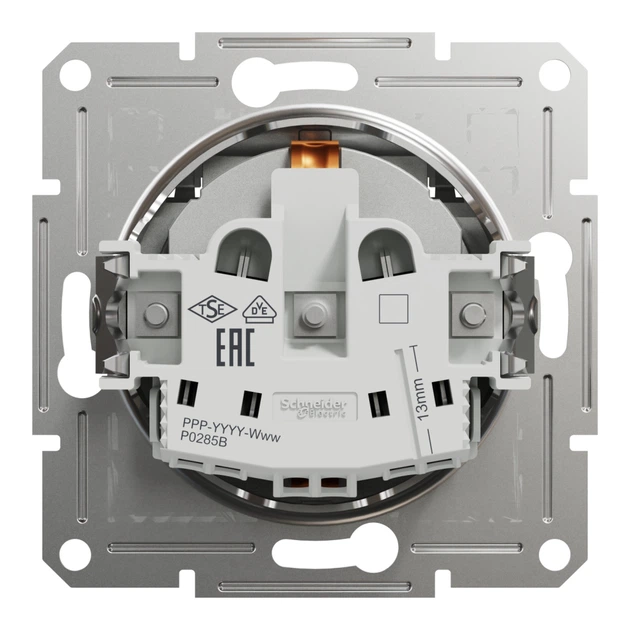 Розетка Schneider Electric ASFORA з кришкою, алюміній (EPH3100161) - зображення 8