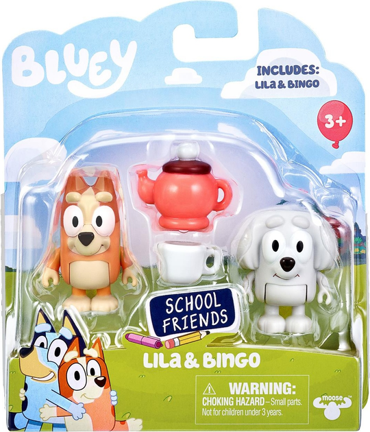 Іграшковий набір Giochi Preziosi Bluey:School Friends Lila & Bingo BLY87000 (8056379187783) - зображення 1