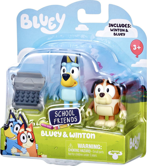 Zestaw zabawek Giochi Preziosi Bluey: School Friends Bluey & Winton BLY88000 (8056379187790) - obraz 2