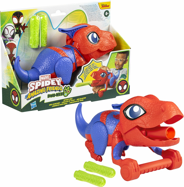 Zestaw zabawek Hasbro Nerf Disney Marvel: Spidey And His Amazing Friends Dino-Webs Spidey-Rex F9475 (5010996273635) - obraz 4