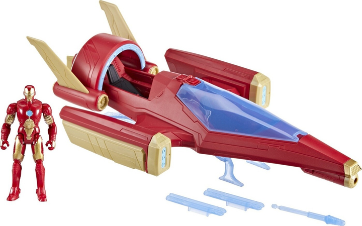 Zestaw zabawek Hasbro Marvel: Avengers Iron Man Repulsor Blast Battle Jet F9329 (5010996230867) - obraz 5