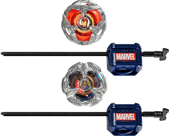 Іграшковий набір Hasbro Marvel: Bey Blade X Iron Man 4-80B vs Thanos 4-60P G0287 (5010996264190) - зображення 4