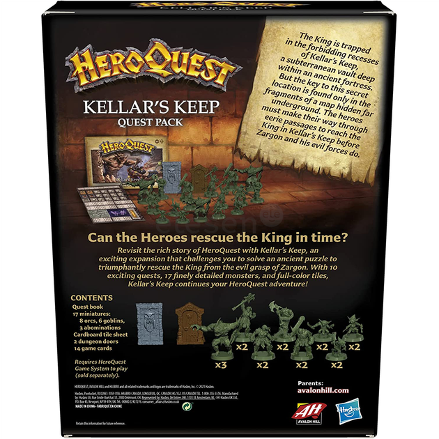 Розширення для настільної гри Hasbro Avalon Hill HeroQuest Kellar's Keep (англійська версія) (5010993938063) - зображення 2