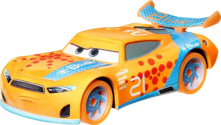 Samochód Mattel Disney Cars Glow Racers Ryan Inside Laney Żółty HPG76 (194735160679) - obraz 2
