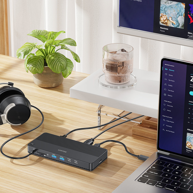KVM-перемикач Unitek 4K 2x HDMI 1x DP 4x USB-C 3x USB-A (D1103A01) - зображення 9