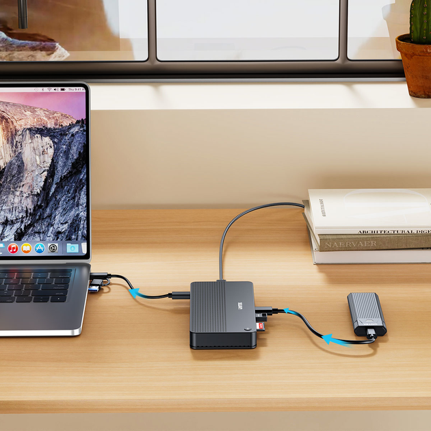 KVM-перемикач Unitek 4K 2x HDMI 1x DP 4x USB-C 3x USB-A (D1103A01) - зображення 10