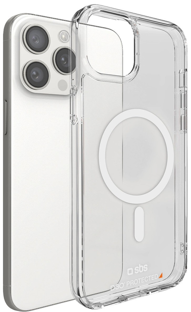 Etui SBS D3O MagSafe do Apple iPhone 15 Pro Max Transparent (8018417467851) - obraz 2