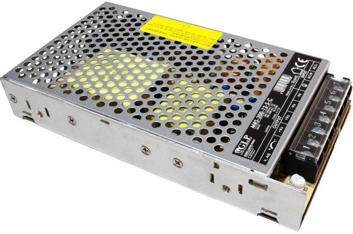 Блок живлення GLP IP20, 204 Вт, 12 В, 17 A (MRS-200-12-S-C) (5902135150528) - зображення 1