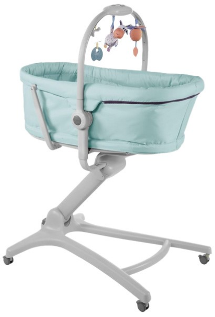 Łóżeczko dziecięce wielofunkcyjne Chicco Baby Hug Pro 4 w 1 Aquarelle Miętowe (8058664092178) - obraz 4