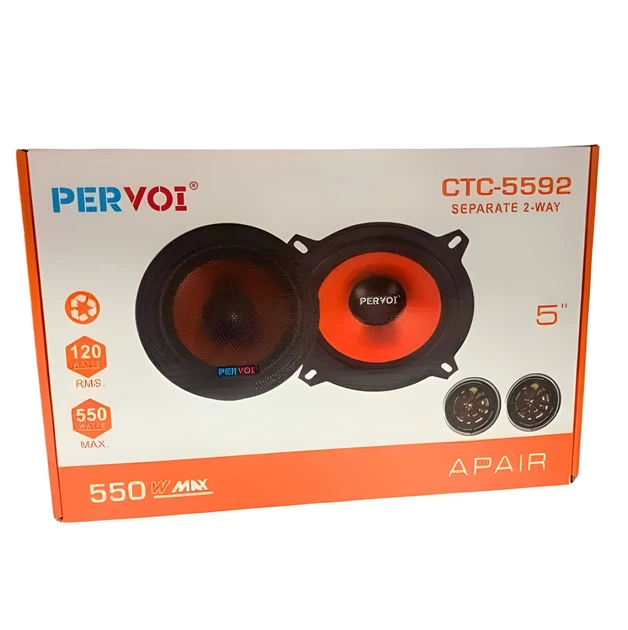 Автомобильные колонки PERVOI CTC-5592 5" двухполосные 550W Black (3_06524) - изображение 4