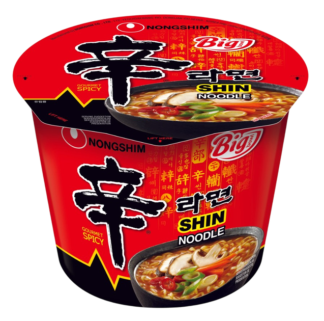 shinshin room❤️　0910 Локшина Shin Ramen з грибами в боулі Nongshim, 114г – фото