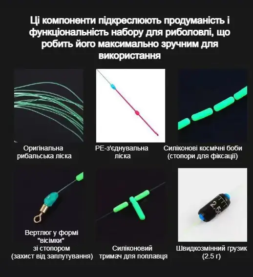 Готовий набір оснасток ProFish для Херабуна та поплавцевої риболовлі з волосінню 4.5 м - зображення 4
