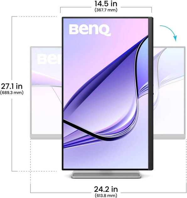 Monitor 27" BenQ MA270U Silver (9H.LMWLB.QBE) - obraz 4