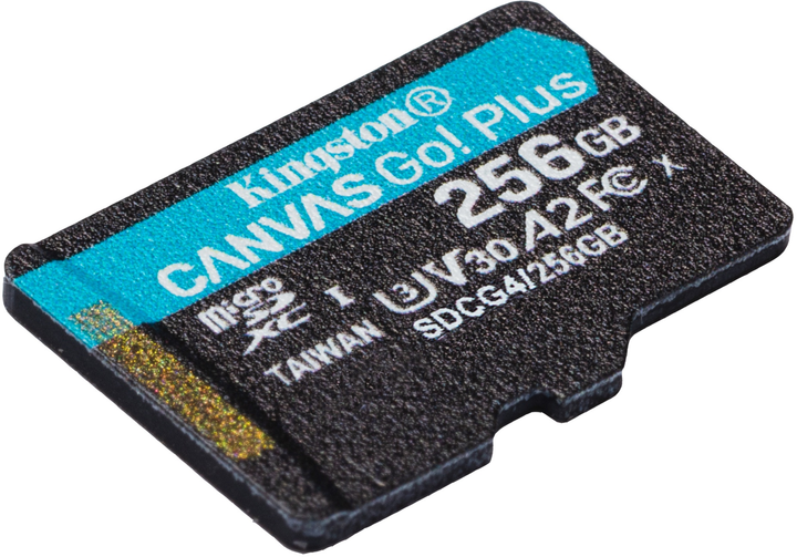 Карта пам`ятi Kingston microSDXC 256GB Canvas Go! Plus G4 Class 10 UHS-I U3 V30 A2 (SDCG4/256GBSP) - зображення 2