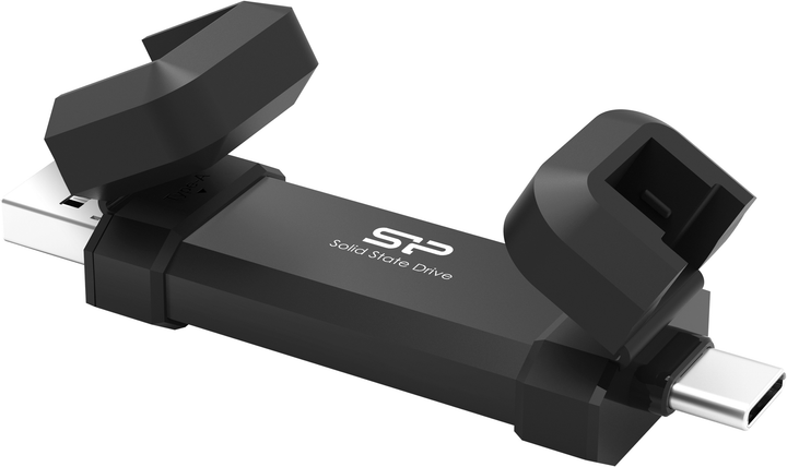 SSD диск Silicon Power DS72 250GB USB Type-A/USB Type-C Black (SP250GBUC3S72VPK) External - зображення 2