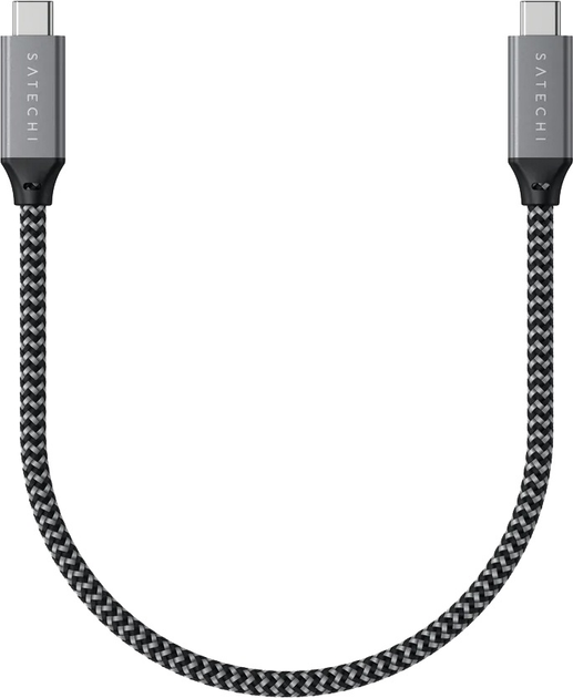 Kabel Satechi USB4 to USB-C 100W Space Gray 25 cm (ST-U4C25M) - obraz 1