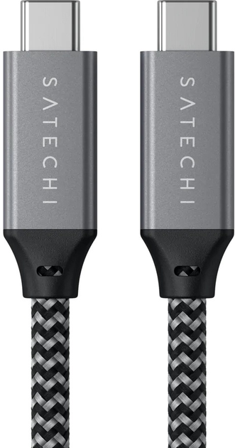 Kabel Satechi USB4 to USB-C 100W Space Gray 25 cm (ST-U4C25M) - obraz 2