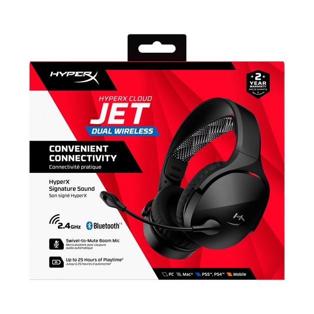 Słuchawki HyperX Cloud Jet Wireless Black (AJ0T1AA) - obraz 8