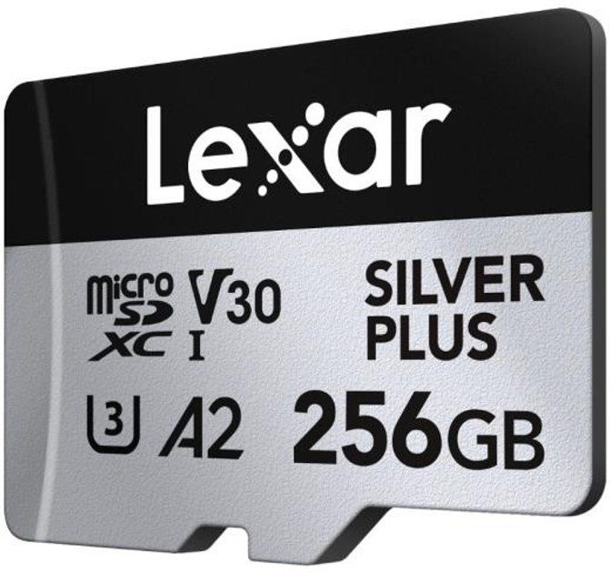 Karta pamięci Lexar Professional Silver Plus microSDXC 256 GB UHS-I U3 V30 A2 (843367135349) - obraz 2