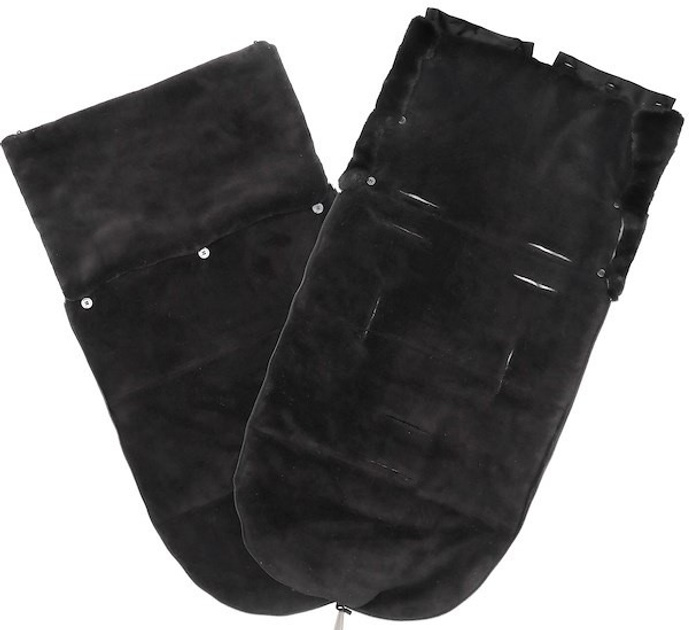 Śpiworek Springos SB0044 z futerkiem do wózka sanek gondoli 80 cm Czarny (5907719442280) - obraz 3
