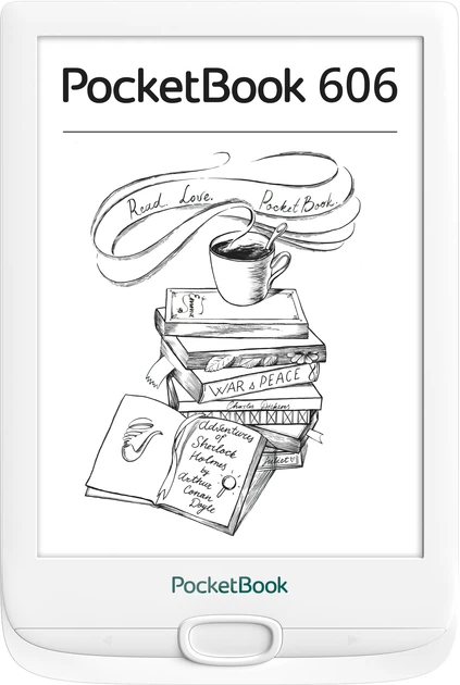 Электронная книга 6" PocketBook 606 / 16ГБ / E Ink экран (1024×758) / White (PB606-D-CIS) - Фото 3 Электронная книга 6" PocketBook 606 / 16ГБ / E Ink экран (1024×758) / White (PB606-D-CIS) - изображение 3