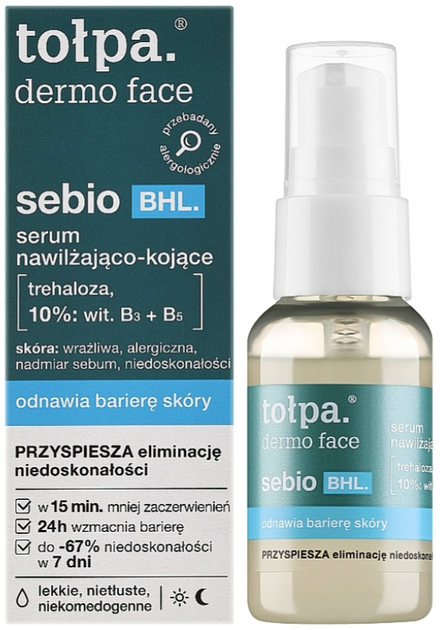 Serum do twarzy Tolpa Dermo Face Sebio BHL nawilżające 30 ml (5903900964470) - obraz 2