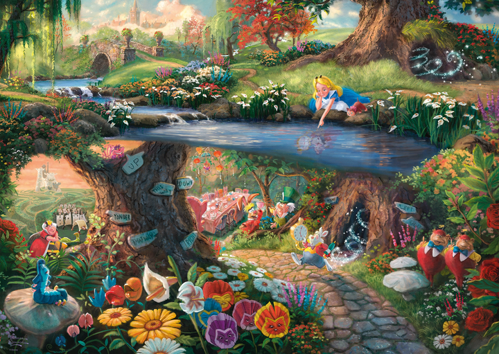 Puzzle Schmidt Spiele T. Kinkade Alicja w krainie czarów Disney 1000 elementów 109094 (4001504596361) - obraz 2