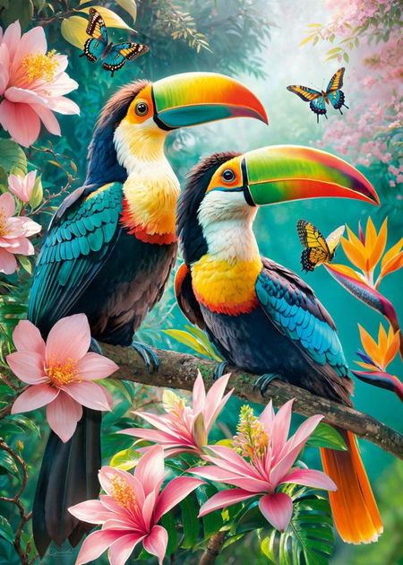 Puzzle CherryPazzi Toucans paradise 1000 elementów 30769 (5903728730769) - obraz 3
