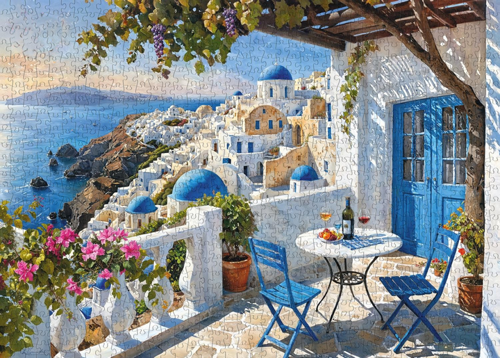Puzzle CherryPazzi Santorini blues 1000 elementów 30936 (5903728730936) - obraz 3