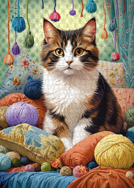 Пазли CherryPazzi Knitty Cat 1000 елементів 31131 (5903728731131) - зображення 3