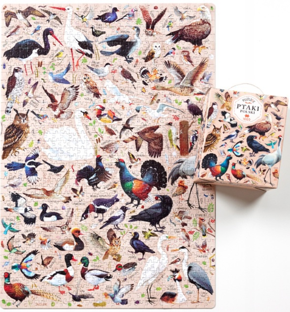 Пазли CzuCzu Puzzlove Птахи Польщі 1000 елементів 493624 (5902983493624) - зображення 2