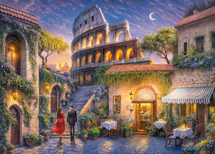 Puzzle CherryPazzi Romantic Rome 1000 elementów 30714 (5903728730714) - obraz 3
