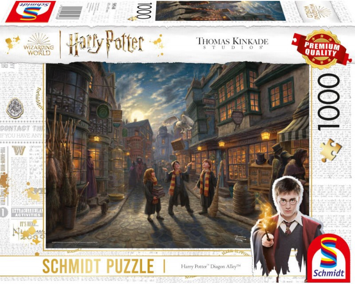 Puzzle Schmidt Spiele T. Kinkade Harry Potter ulica Pokątna 1000 elementów 113473 (4001504585488) - obraz 1