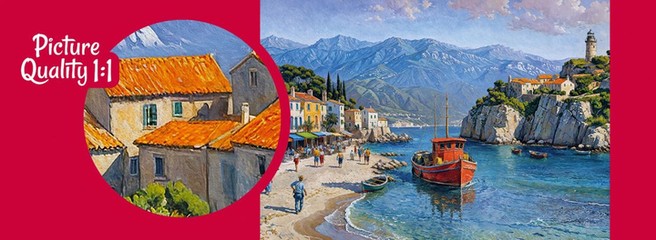 Puzzle CherryPazzi Seaside village 1000 elementów 30912 (5903728730912) - obraz 2