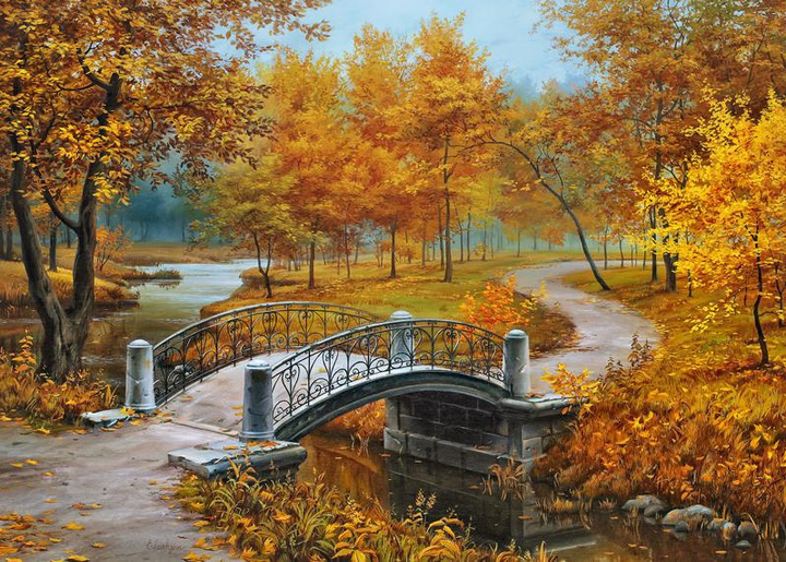 Puzzle CherryPazzi Autumn in an old park 1000 elementów 30240 (5903728730240) - obraz 3