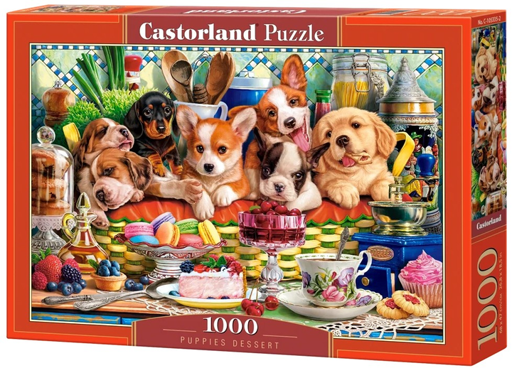 Puzzle Castorland Puppies dessert 1000 elementów C-105335-2 (5904438105335) - obraz 1
