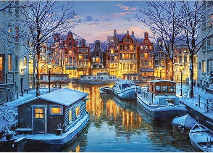 Puzzle CherryPazzi Amsterdam at night 1000 elementów 30264 (5903728730264) - obraz 2