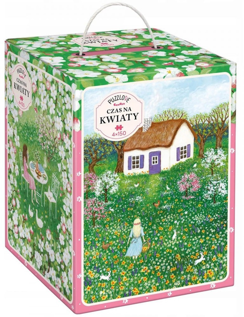 Набір пазлів CzuCzu Puzzlove Час для квітів 4 x 150 елементів 493822 (5902983493822) - зображення 1