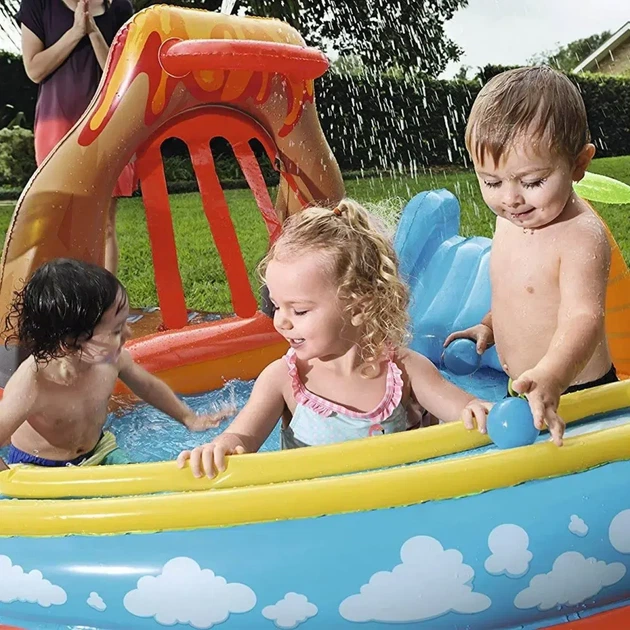 Надувной игровой центр с горкой Bestway 53069 Play Center 265×265×104 см, 208 л - изображение 3