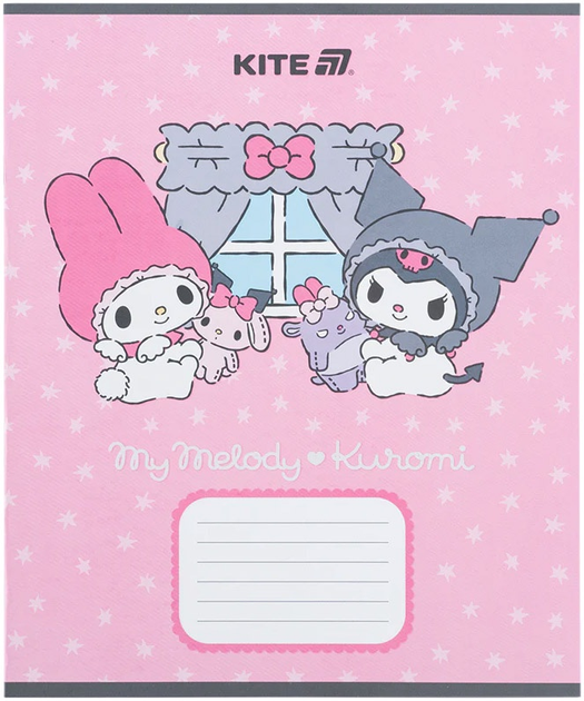 Набір шкільних зошитів Kite Kuromi 12 аркушів у косу лінію 25 шт (HK25-235-2) - зображення 3