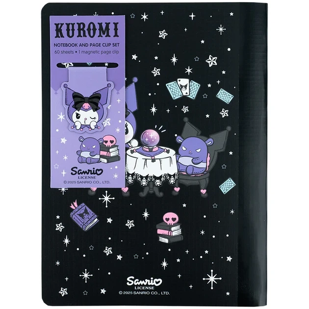 Блокнот з магнітною закладкою Kite Kuromi А5, 60 аркушів, клітинка HK25-192 - Фото 4 Блокнот з магнітною закладкою Kite Kuromi А5, 60 аркушів, клітинка HK25-192 - зображення 4