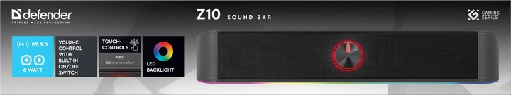 Саундбар Defender Z10 6W LED Bluetooth Black (4745090826838) - зображення 8
