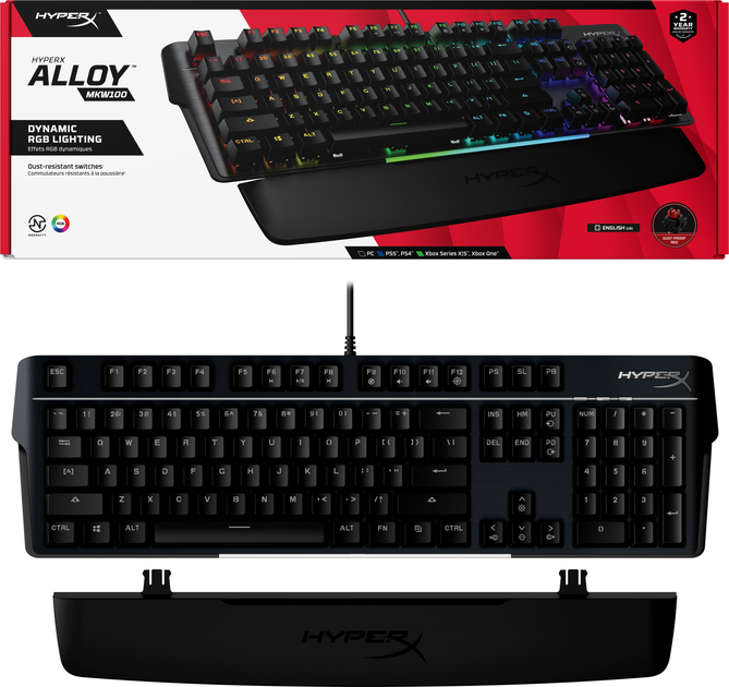 Klawiatura przewodowa HyperX Alloy MKW100 USB Black (4P5E1AA) - obraz 6